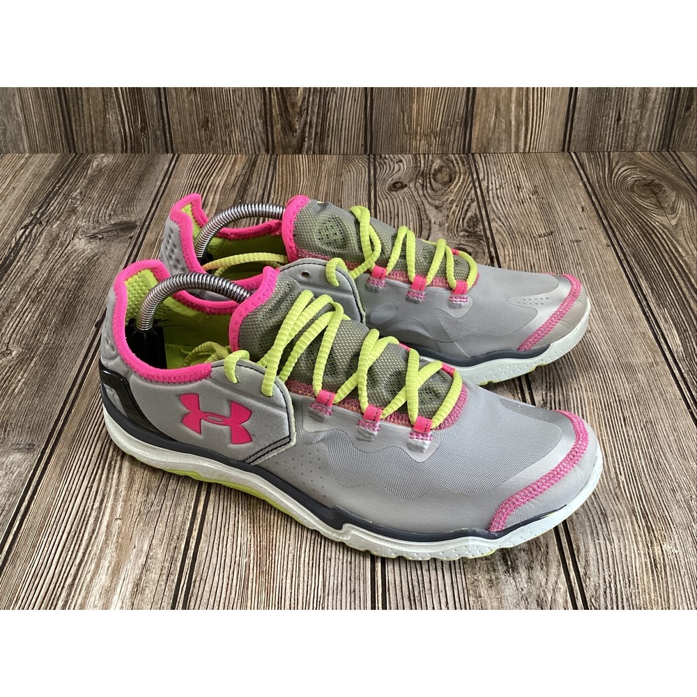 Under Armour Micro G Mantis Running Shoes Gray Pink 1235697-099 Women's Size 11